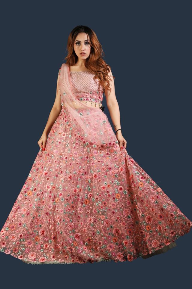 Gulabi 3D Embellished Gown