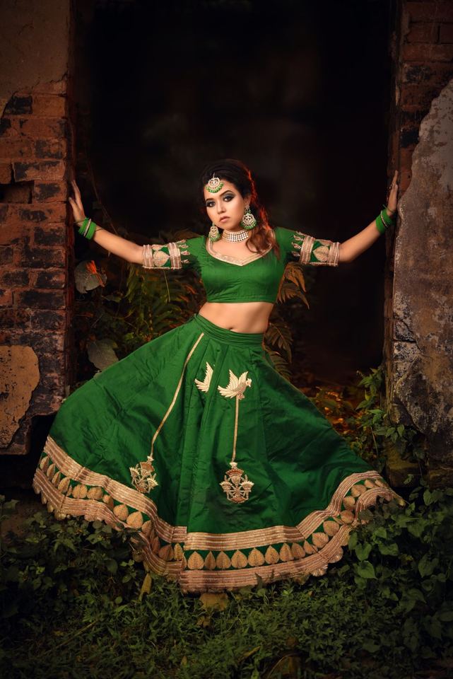 Hara Bagh Lehenga Set