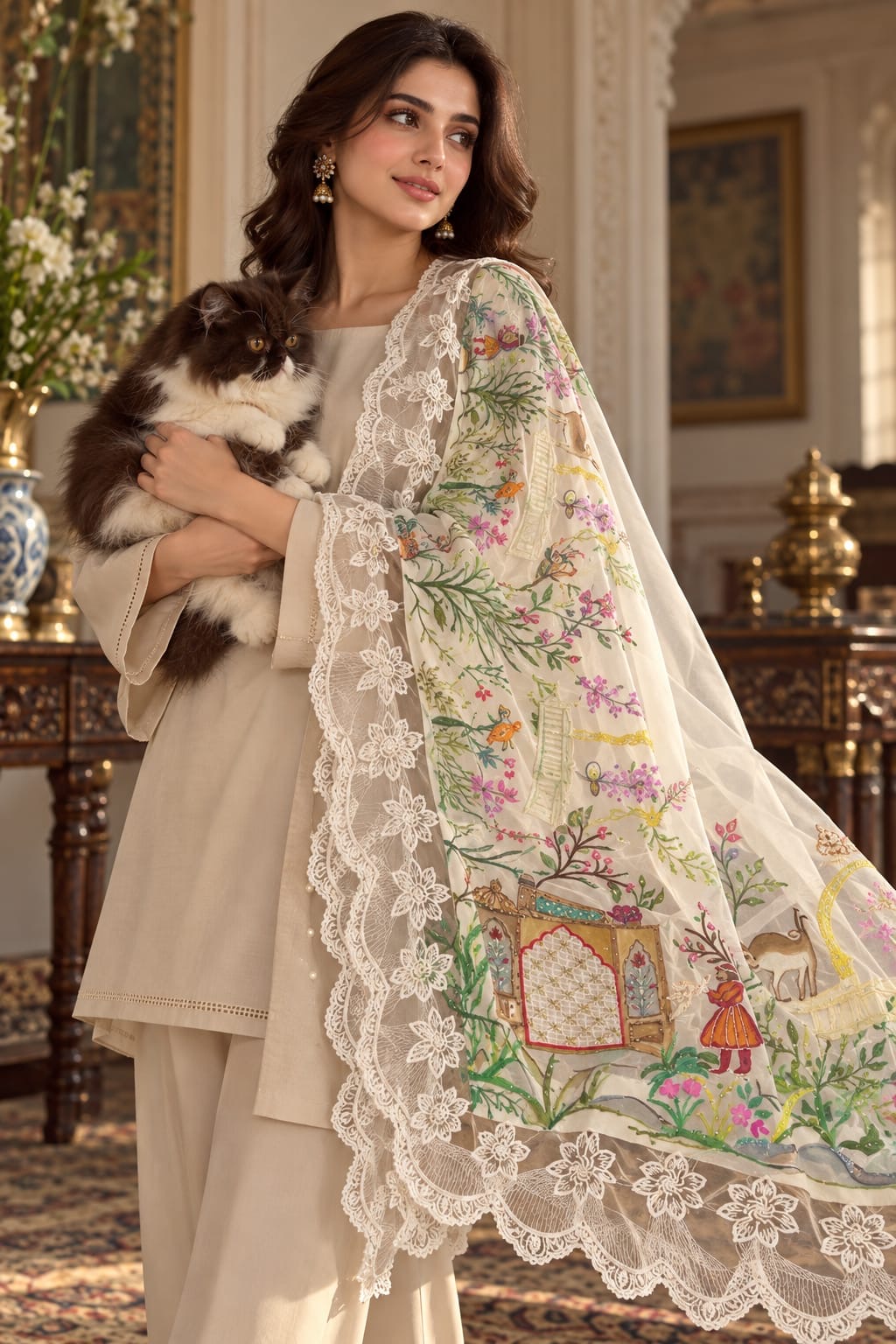 Persian Garden Dupatta